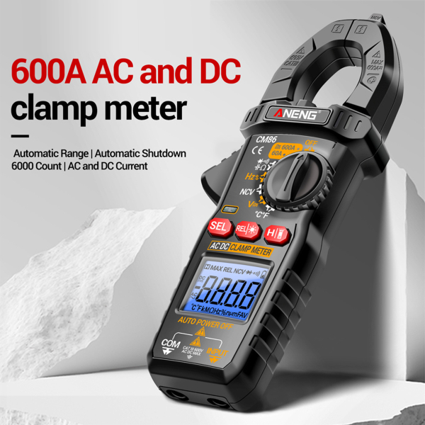 Фото - Струмові (токові) кліщі Aneng CM86 600V AC/DC Voltage, 600A AC/DC Current, NCV, мультиметр, LCD з підсвіткою