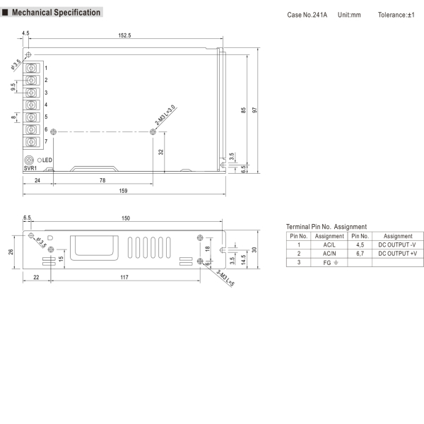 Фото - Блок живлення Mean Well LRS-150-24 оригінал (24VDC, 150W)
