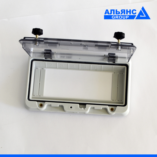 Фото - Вікно прозоре IP67 для щитків/боксів на 10 модулів