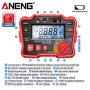 Тестер опору ізоляції Aneng MH16 750V AC/ 1000V DC Voltage, тест 500-2500V / 1МОм - 50ГОм, опір 0Ом - 50ГОм, LCD з підсвіткою