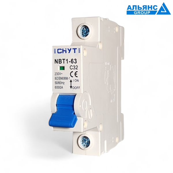 Фото - Автоматичний вимикач 1полюс 32А DIN рейка CHYT NBT1-63