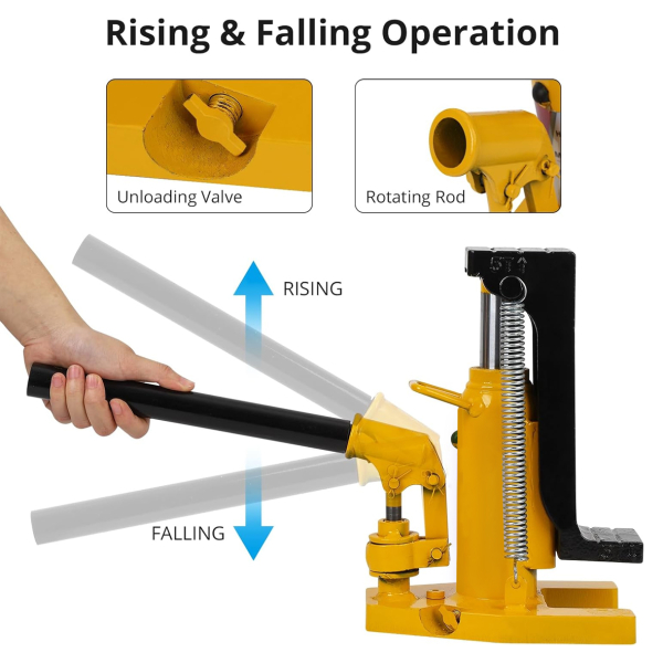 Фото - Домкрат гідравлічний низького захвату з лапою MHC-5RS в/п 10тн./5тн.