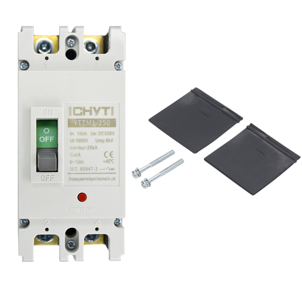 Фото - Автоматичний вимикач 2 полюси MCCB-250/PV2-150 DC 150A