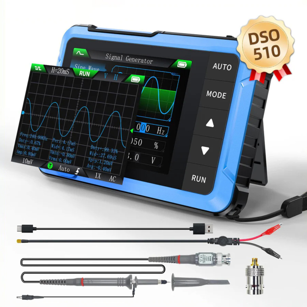 Фото - FNIRSI DSO510, 10MHz*1 осцилограф / генератор сигналів