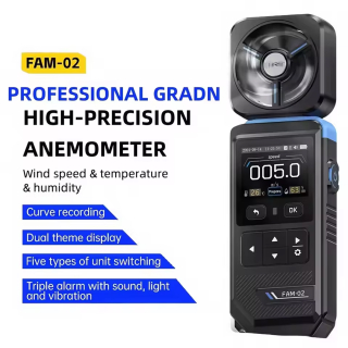 Фото - FNIRSI FAM-02 цифровий анемометр, вимірювач швидкості вітру 3в1