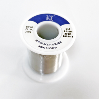 Фото - Припой Kewei Sn60Pb40 (ПОС-60 олов'яно-свинцевий) з флюсом діам. 1.5мм 200гр.