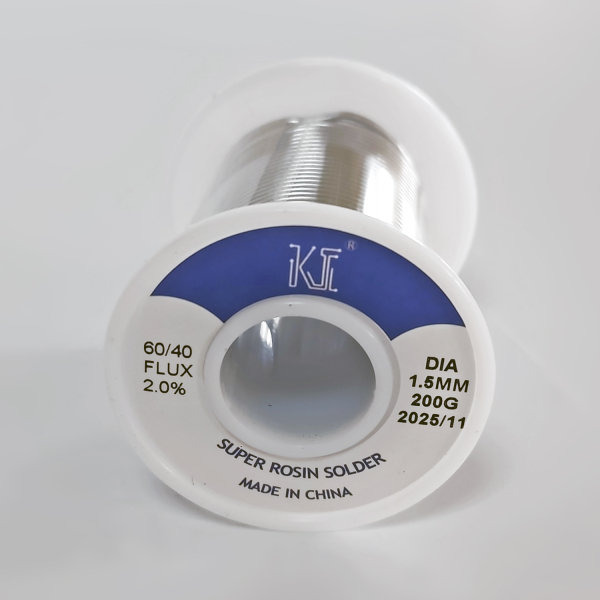 Фото - Припой Kewei Sn60Pb40 (ПОС-60 олов'яно-свинцевий) з флюсом діам. 1.5мм 200гр.