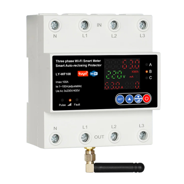 Фото - Счетчик электроэнергии 3ф 100А WiFi LY-WF108 с размыкателем