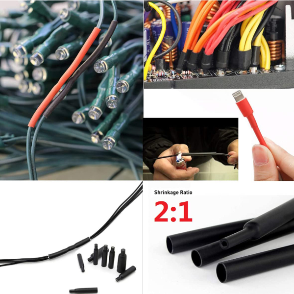 Фото - Термоусаджувальна трубка чорна діаметром 14.0мм усадка 2:1