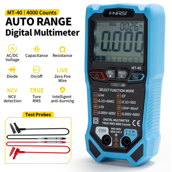 Фото - Fnirsi MT-40 інтелектуальний цифровий мультиметр, True RMS