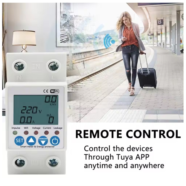 Фото - Лічильник електроенергії 1ф 63А WiFi Smart з розмикачем (без підсвітки)