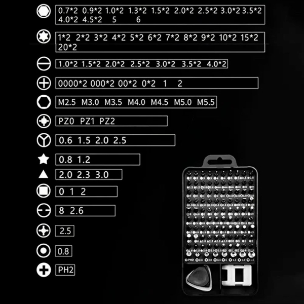 Фото - Набір викруток та біт 115 од. в 1