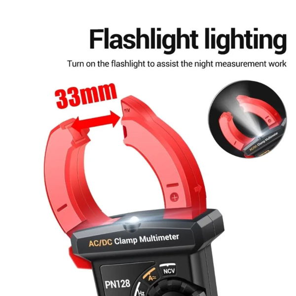 Фото - Струмові (токові) кліщі Aneng PN128 600V AC/DC Voltage, 600A AC/DC Current, NCV, мультиметр, LCD з підсвіткою