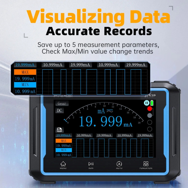 Фото - FNIRSI 2C53P планшет, 2щупи (цифровий мультиметр / портативний осцилограф 50 МГц*2 / генератор сигналів / smart професійний тестер)
