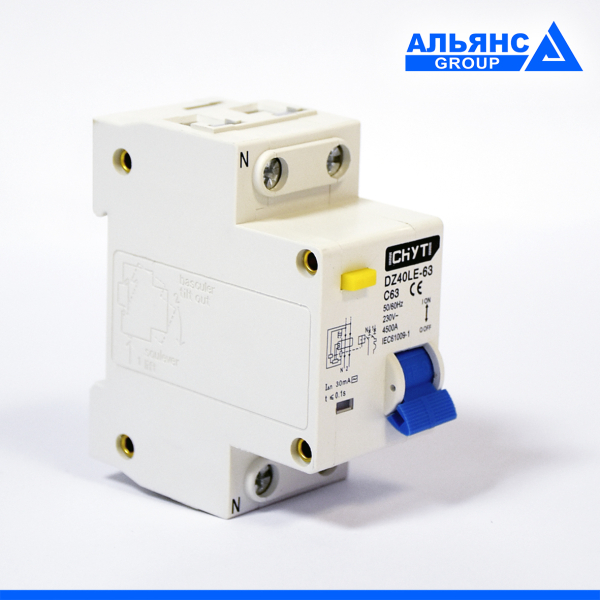 Фото - Диференціальний автоматичний вимикач 63А DZ30LE-63