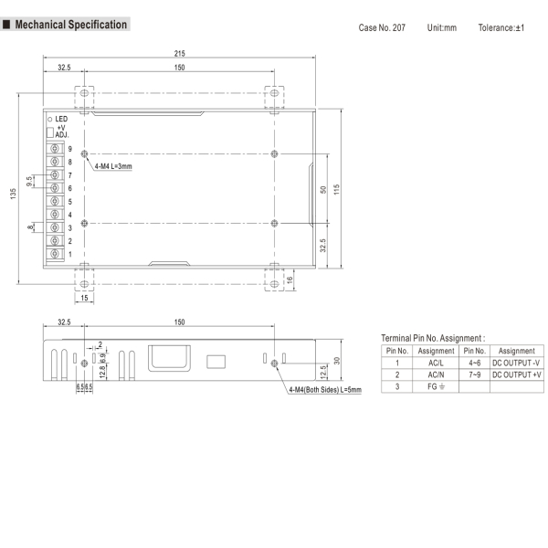 Фото - Блок живлення Mean Well LRS-200-24 оригінал (24VDC, 200W)