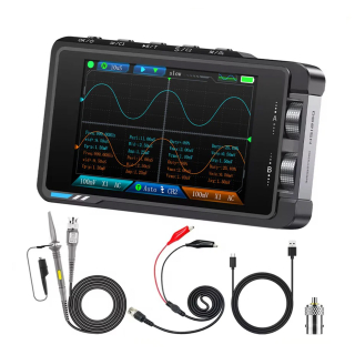 Фото - FNIRSI DS215H, 2 щупа, 50MHz*2 осциллограф/генератор сигналов, стандартная комплектация