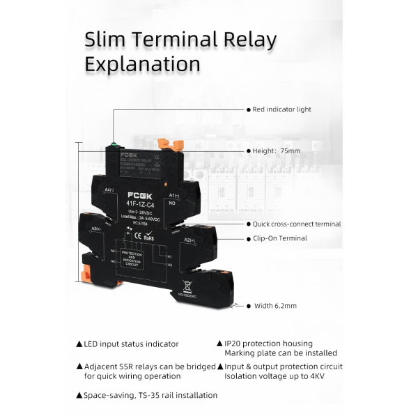 Фото - FCSSR1H-302DD (41F-1Z-C2/C4) Control (3-28VDC) Load (2A 5-60VDC)