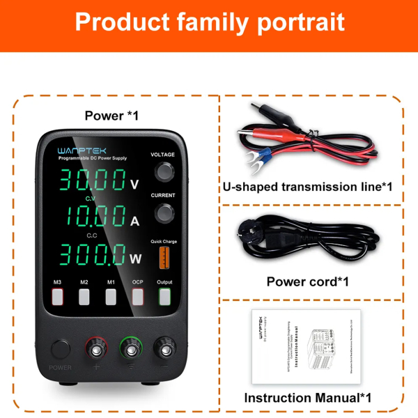 Фото - Лабораторний блок живлення 120В, 3А, APS1203H