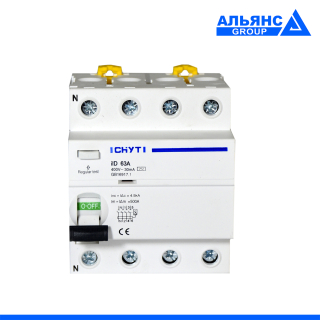 Фото - Диференційний вимикач ILD 63A 4 полюси