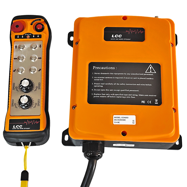 Фото - Комплект радіокерування краном XDA600 (6 кнопок одинарних + 2 потенціометри швидкості 0-10V) AC36-460V