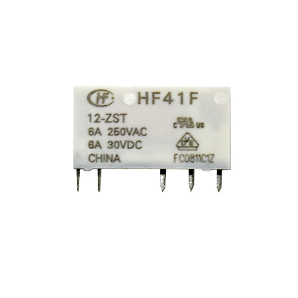 Фото - Реле DIN HF41F, котушка DC12VDC, контакти 1NO/NC, 6A 240VAC, 6A 30VDC