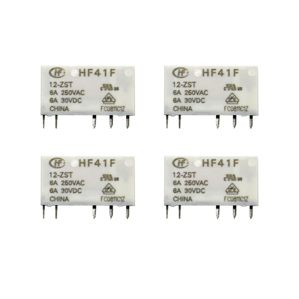Фото - Реле DIN HF41F, котушка DC12VDC, контакти 1NO/NC, 6A 240VAC, 6A 30VDC