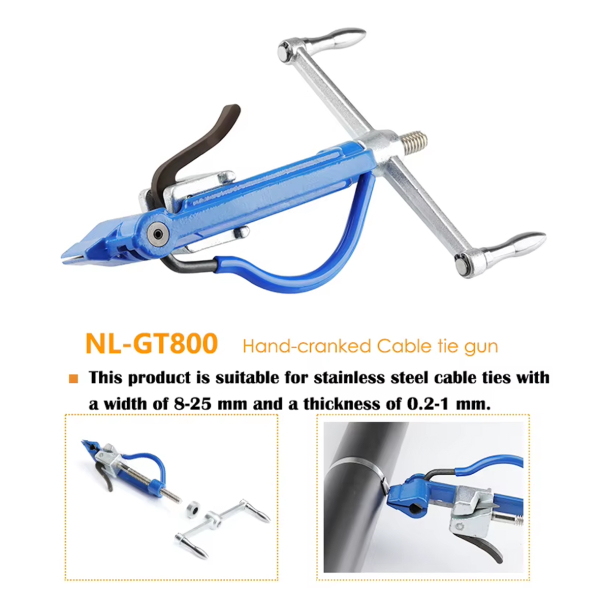 Фото - Інструмент для затягування сталевих хомутів GT-800