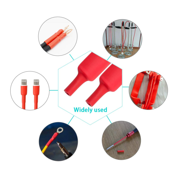 Фото - Термоусаджувальна трубка червона діаметром 6.0мм усадка 2:1