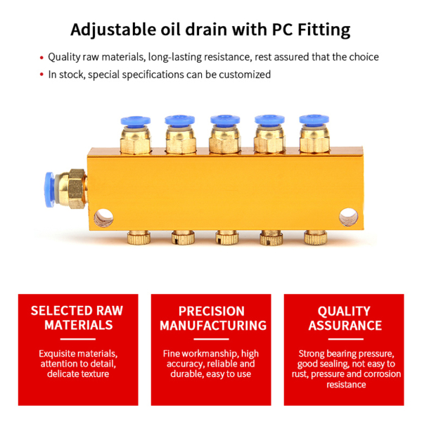 Фото - Розгалужувач регульований на 5 виходів діам. 6мм.