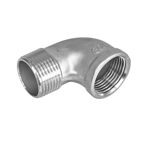 Фото - Коліно 90˚, н/ж SS304, зовнішня– внутрішня різьба DN25 G1"F - G1"M