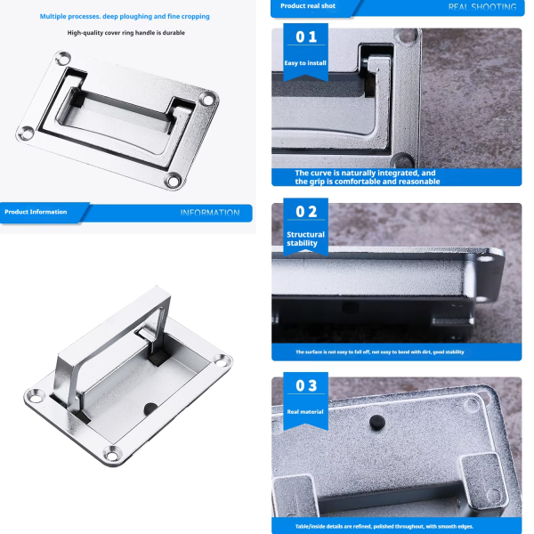 Фото - Ручка врезная алюм. 3108-95, 96х60мм