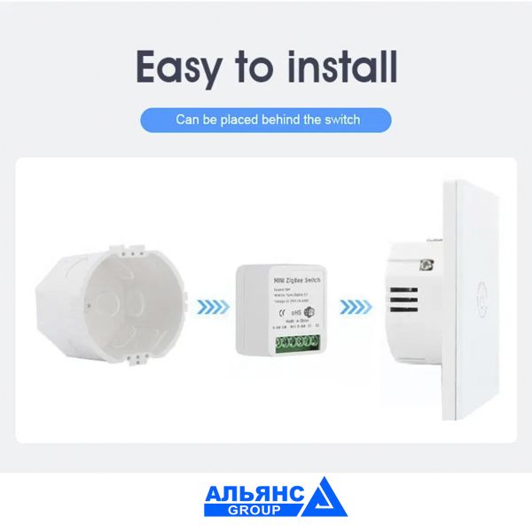 Фото - Tuya 16A WiFi 1 канальний міні перемикач