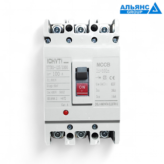Фото - Автоматичний вимикач 3 полюса YTTM1-125 100А CHYT