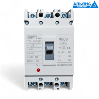 Фото - Автоматичний вимикач 3 полюси YTTM1-100 63А CHYT
