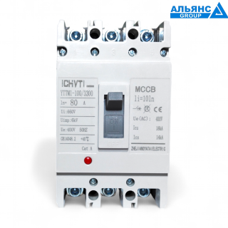 Фото - Автоматичний вимикач 3 полюси YTTM1-125 80А CHYT