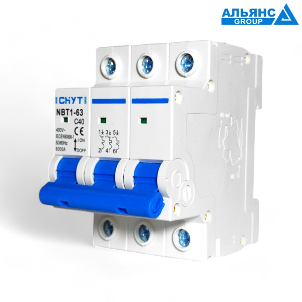 Фото - Автоматичний вимикач 3 полюса 40А CHYT NBT1-63