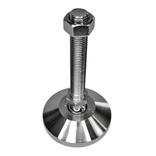 Фото - Опора регульована нержавіюча сталь діам. 80мм М16 L=100мм рухома