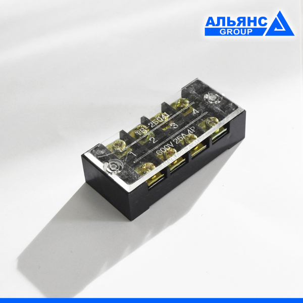 Фото - Клемна колодка ТВ 2504 гвинтова в корпусі, 4P