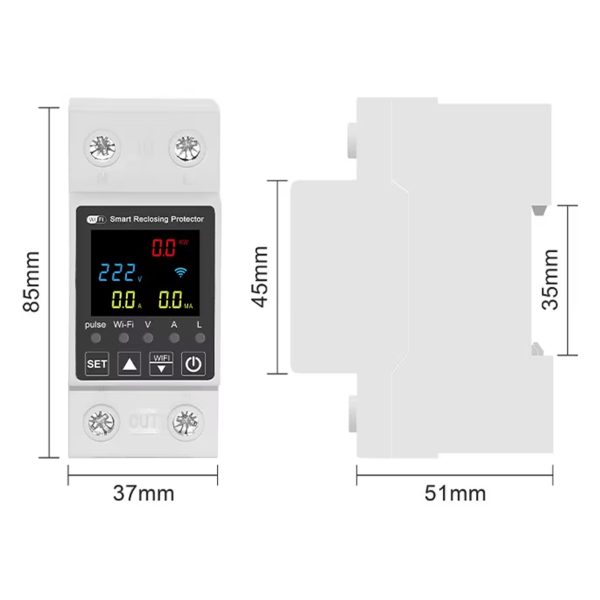 Фото - Лічильник електроенергії 1ф 63а  WiFi Smart ECO з розмикачем кольоров. дисплей