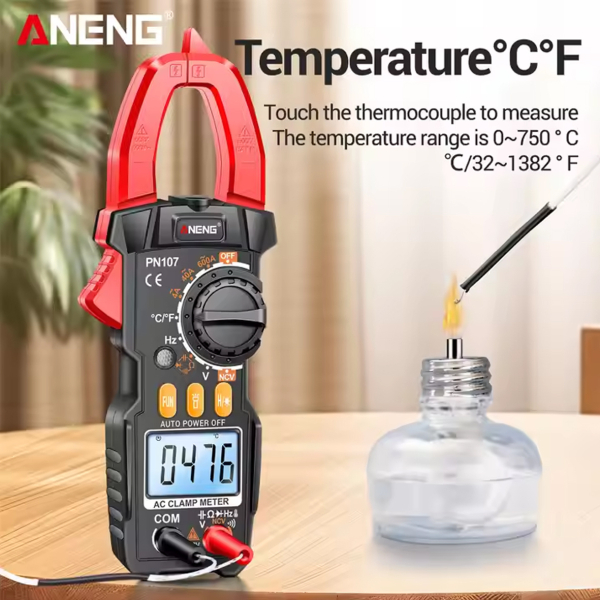 Фото - Струмові (токові) кліщі Aneng PN107 600V AC/DC Voltage, 600A AC Current, NCV, мультиметр, LCD з підсвіткою