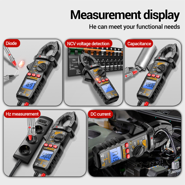 Фото - Струмові (токові) кліщі Aneng CM86 600V AC/DC Voltage, 600A AC/DC Current, NCV, мультиметр, LCD з підсвіткою