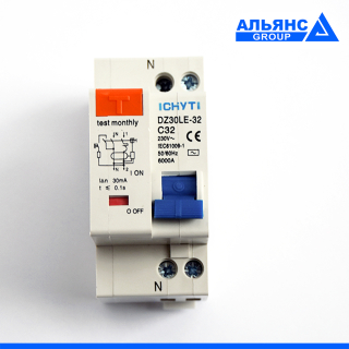 Фото - Диференціальний автоматичний вимикач 32А DZ30LE-32