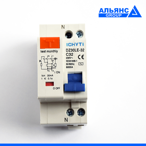 Фото - Диференціальний автоматичний вимикач 32А DZ30LE-32