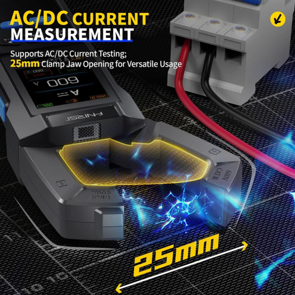 Фото - FNIRSI DMC-100 струмові (токові) кліщі / мультметр, 750V 600A AC/DC, True RMS