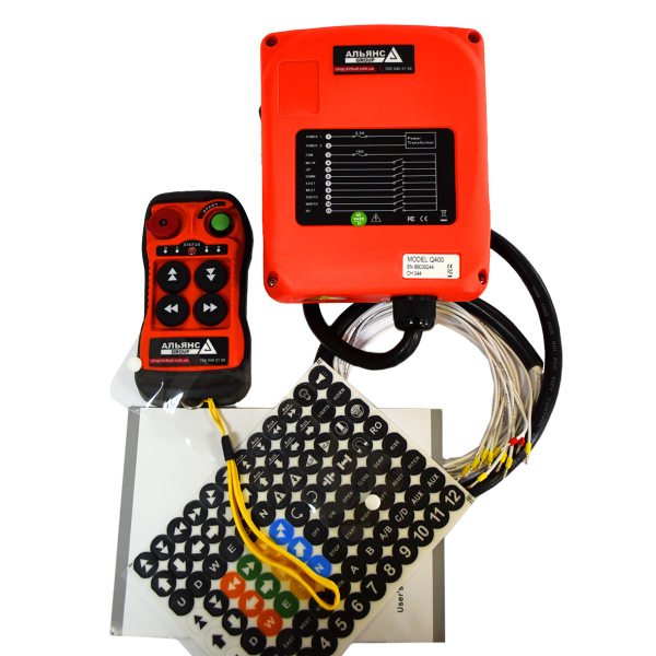 Фото - Комплект радіокерування краном Q400 (4 кнопки одинарні) AC110-460V