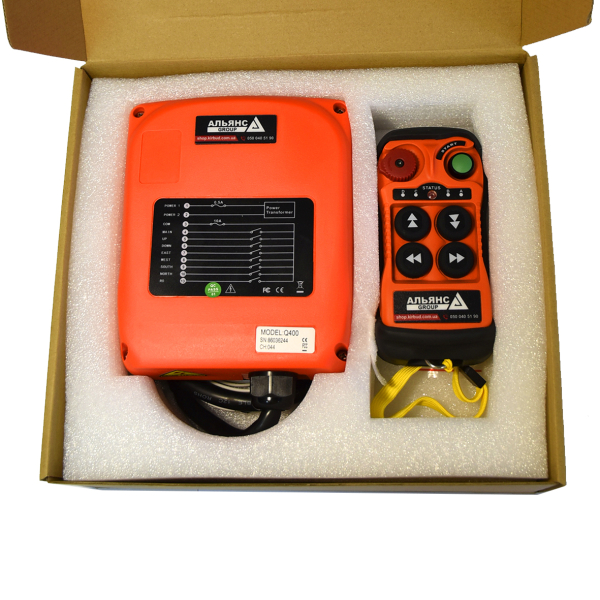 Фото - Комплект радіокерування краном Q400 (4 кнопки одинарні) AC110-460V