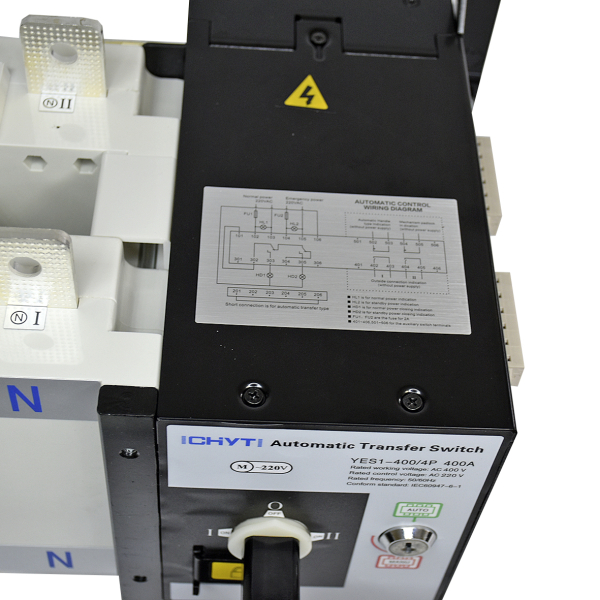 Фото - Автоматичний перемикач джерела живлення LW4R-400 4 полюси 400А 400VAC CHYT