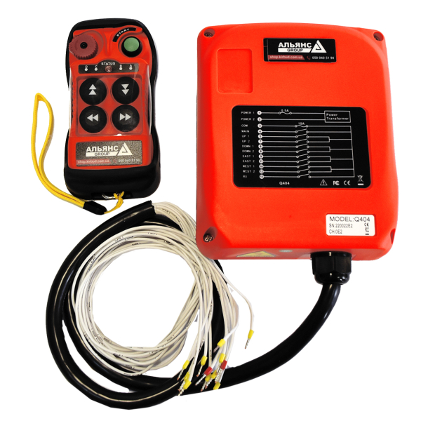 Фото - Комплект радіокерування краном Q404 (4 кнопки подвійні) AC110-460V