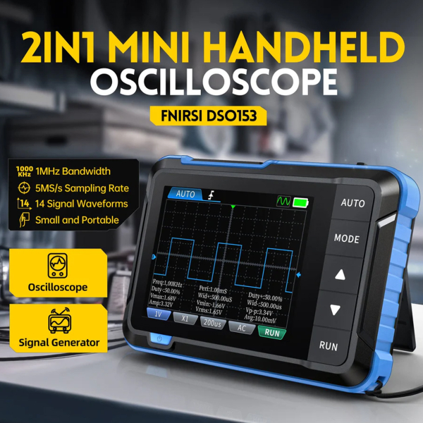 Фото - FNIRSI DSO153 1MHz*1 міні осцилограф / генератор сигналів